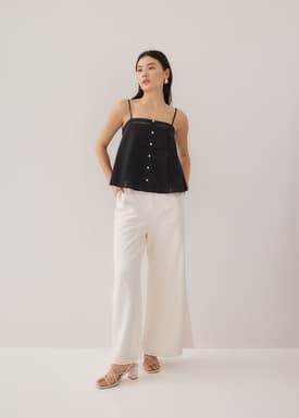 Maisa Lace Trim Straight Neck Camisole