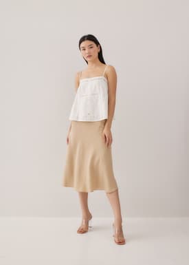 Maisa Lace Trim Straight Neck Camisole