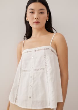 Maisa Lace Trim Straight Neck Camisole