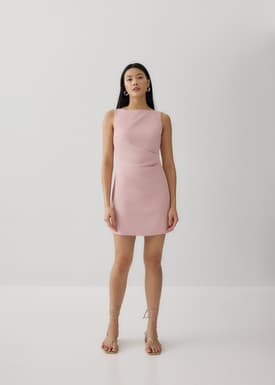 Galilea Boat Neck A-line Mini Dress