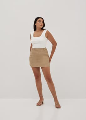 Krecia Tweed A-line Mini Skirt