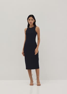 Amanda Ribbed Cut Out Midi Dress
