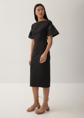 Lalaine Contrast Fabric Dress