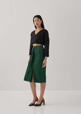Coeli Elastic Crinkled Wrap Top