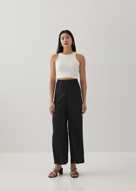 Coeli Elastic Crinkled Straight Leg Pants