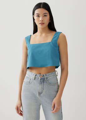 Constance Boxy Square Neck Crop Tank