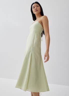 Linea Padded Fit & Flare Midi Dress