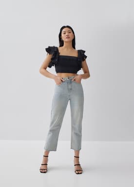 Winnie Padded Textured Bustier Crop Top