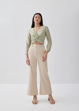 Ellin Twist Front Crop Top