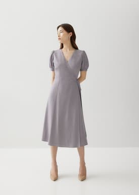 Berenice Linen Wrap Dress