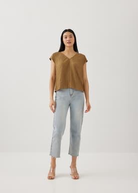 Yasmin Textured Shell Top