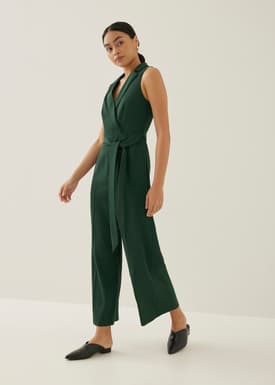 Dua Shoulder Padded Tailored Jumpsuit