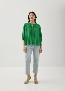 Keaton Pleat Poet Blouse
