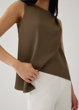 Martha Asymmetric Drape Top