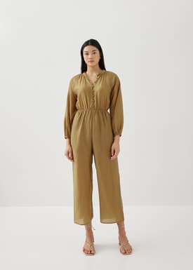 Nikola Elastic Poet Sleeve Jumpsuit