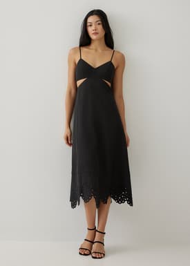 Azela Padded Cut Out Flare Dress