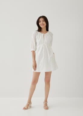 Brylee Broderie Babydoll Dress
