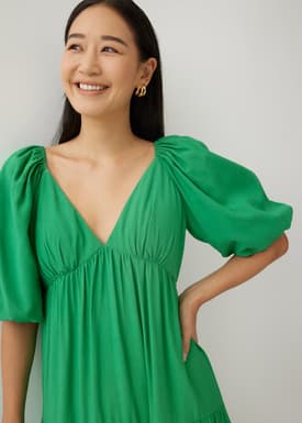 Katrine Padded Tiered Maxi Dress