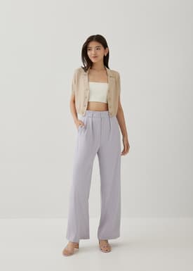 Monalise Pleat Straight Leg Pants