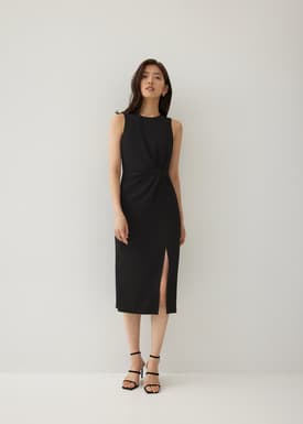 Eartha Textured Side Twist Dress