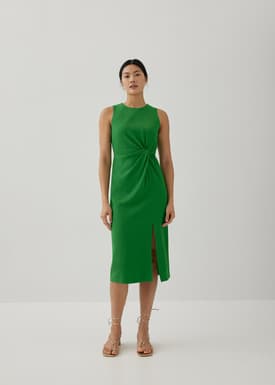 Eartha Textured Side Twist Dress