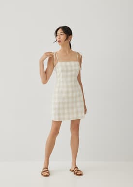 Bitsy Gingham Camisole Mini Dress