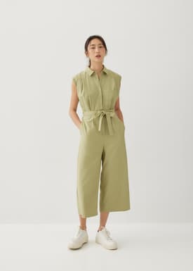 Ilaria Pleat Shirt Jumpsuit