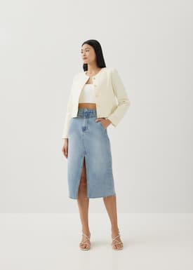 Tullie Shoulder Padded Textured Jacket