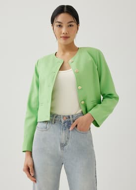 Tullie Shoulder Padded Textured Jacket