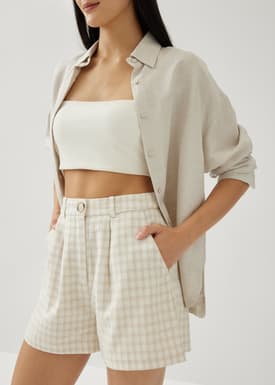 Yvonne Linen Tailored Shorts