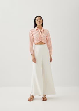 Felize Striped Twist Front Shirt