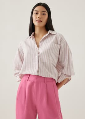 Elyza Striped Oversized Shirt