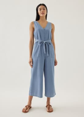 Aika Denim Wide Leg Jumpsuit