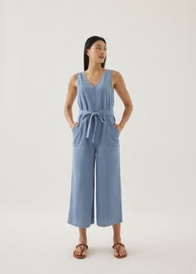 Aika Denim Wide Leg Jumpsuit