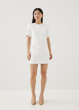 Ashanti Tweed Shift Mini Dress