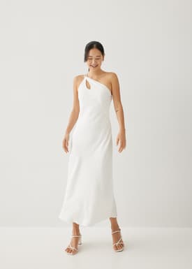 Charlita Linen Column Midaxi Dress