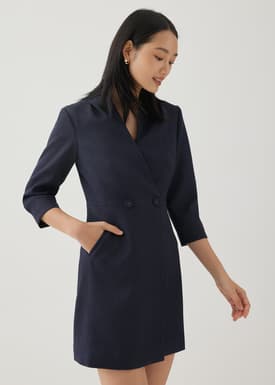 Hani Tailored A-line Wrap Mini Dress