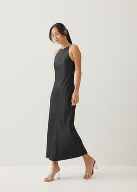 Jorelle Satin A-line Midaxi Dress