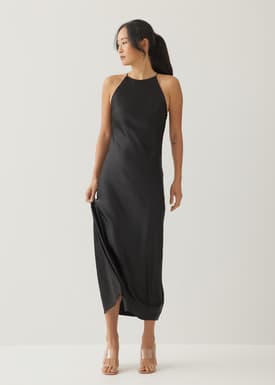 Jorelle Satin A-line Midaxi Dress