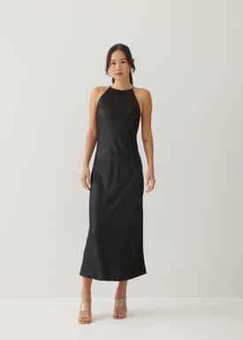 Jorelle Satin A-line Midaxi Dress