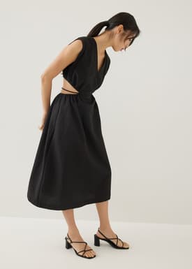 Harleen Elastic Fit & Flare Midi Dress