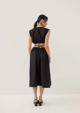 Harleen Elastic Fit & Flare Midi Dress