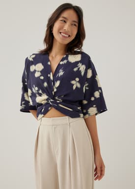 Cataleya Twist Front Top