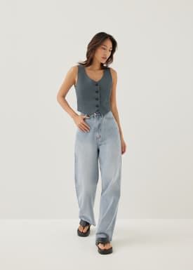 Nixe Tailored Button Down Vest
