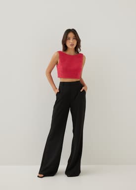 Ora Boat Neck Crop Top