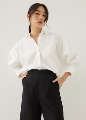 Brienne Cotton Puff Sleeve Shirt