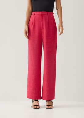 Janeth Textured Straight Leg Pants