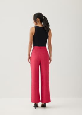 Janeth Textured Straight Leg Pants