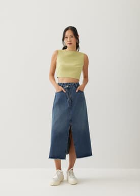 Mailea Boat Neck Crop Top