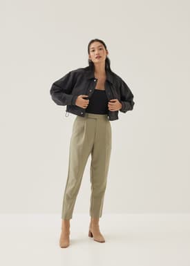 Mackie Collared Crop Trench